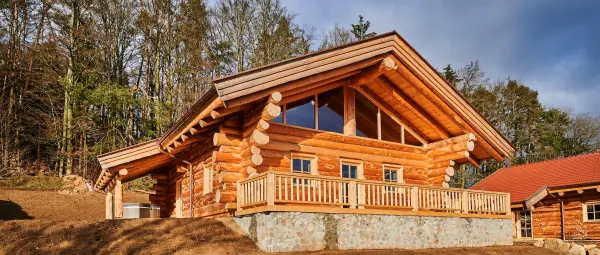 Holzblockhaus mieten bei Regensburg Hütte Brennberg